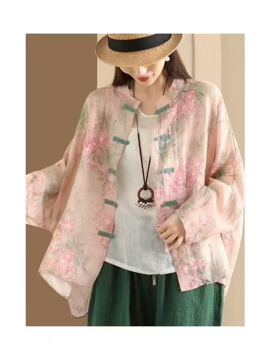 2026 Spring/Summer Women s Chinese-Style Elegant Print Stand-Up Collar Long-Sleeve Ramie Shirt One Size
2026 Spring/Summer Women s Chinese-Style Elegant Print Stand-Up Collar Long-Sleeve Ramie Shirt One Size