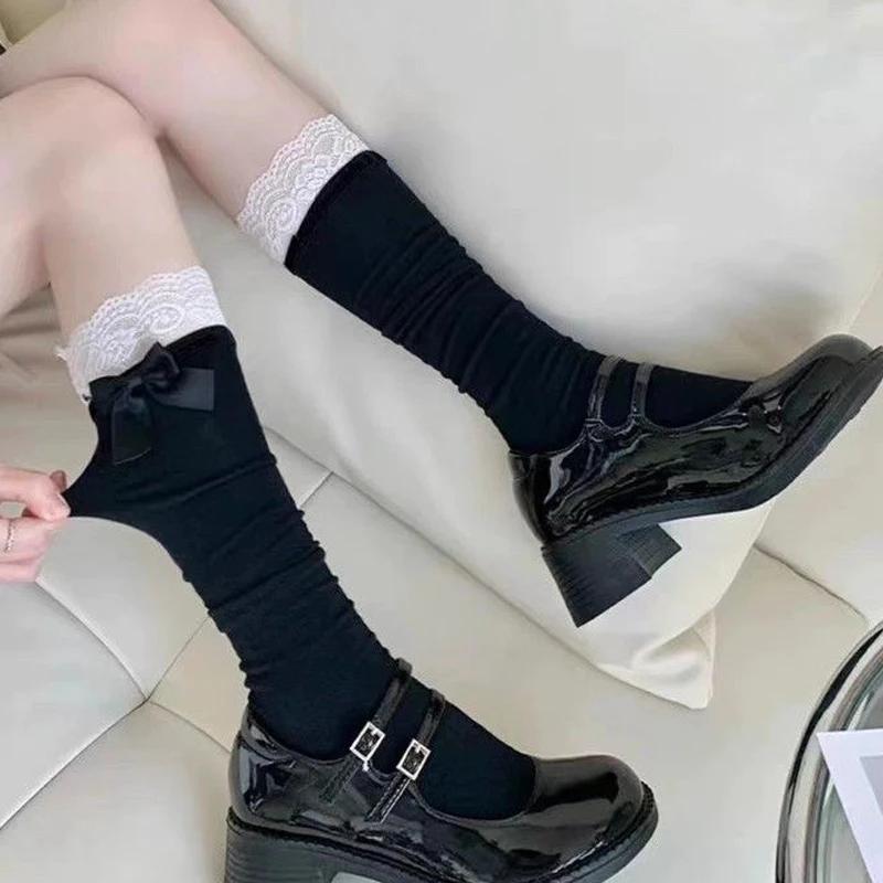 1-2pairs 2025 New Japanese Girl White Lace Bow Calf Socks Lolita Cute Knee High Mid Leg Socks Y2K Pile Socks One Size чорний
1-2pairs 2025 New Japanese Girl White Lace Bow Calf Socks Lolita Cute Knee High Mid Leg Socks Y2K Pile Socks One Size чорний