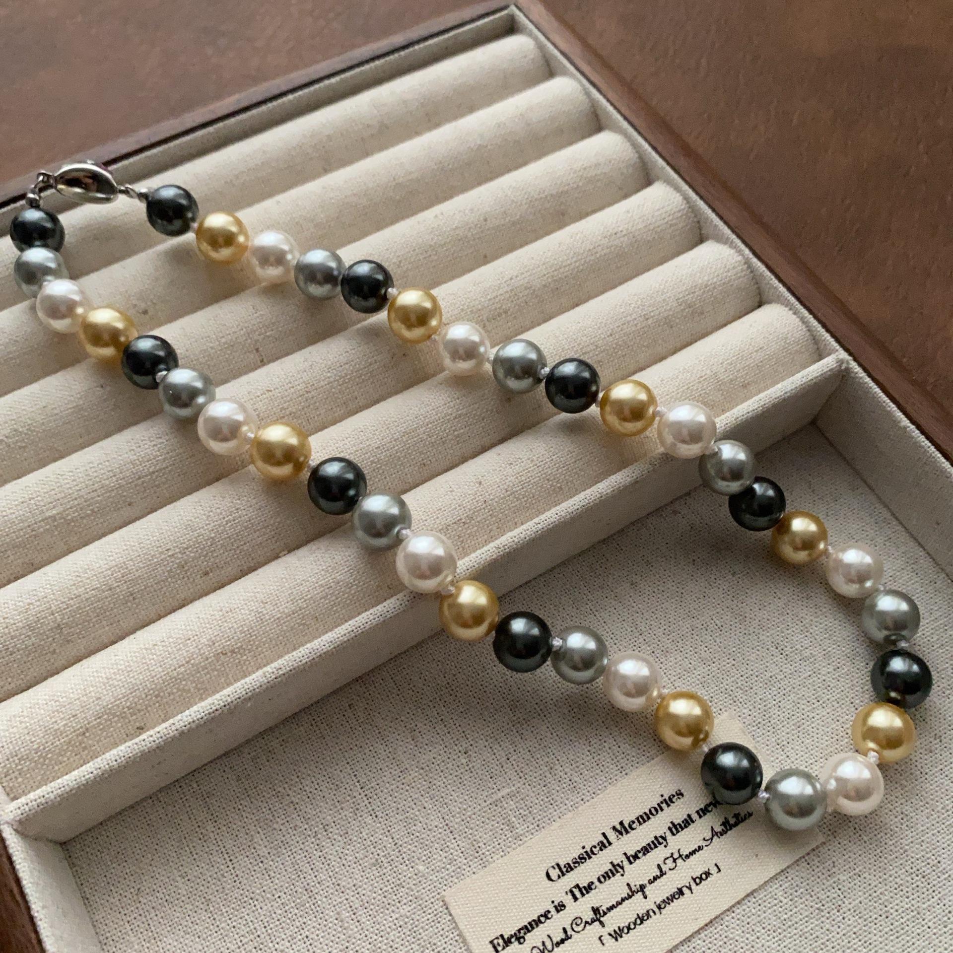 Baroque exquisite Nanyang gold beads collarbone chain handmade pearl necklace niche round ball elegant necklace women
Baroque exquisite Nanyang gold beads collarbone chain handmade pearl necklace niche round ball elegant necklace women
