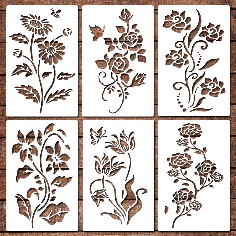 Original, 6 Pieces/set, Flower Painting Template, Flower Painting Template, School Painting Template, Flower Theme, DIY Painting Tool 6-pack
Original, 6 Pieces/set, Flower Painting Template, Flower Painting Template, School Painting Template, Flower Theme, DIY Painting Tool 6-pack