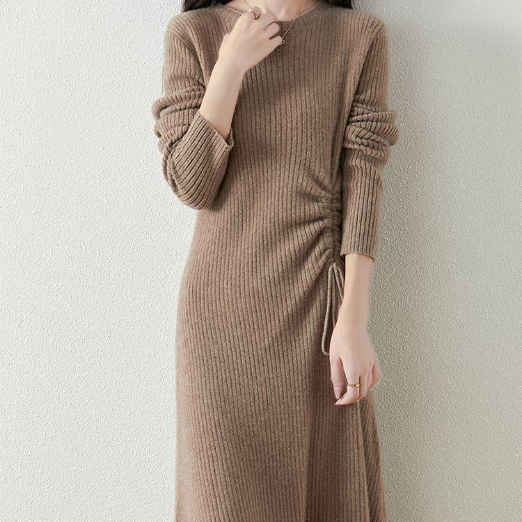 Korean Style Waist-Cinched Long Knit Dress - Autumn & Winter One Size 80-120 jin хаки
Korean Style Waist-Cinched Long Knit Dress - Autumn & Winter One Size 80-120 jin хаки