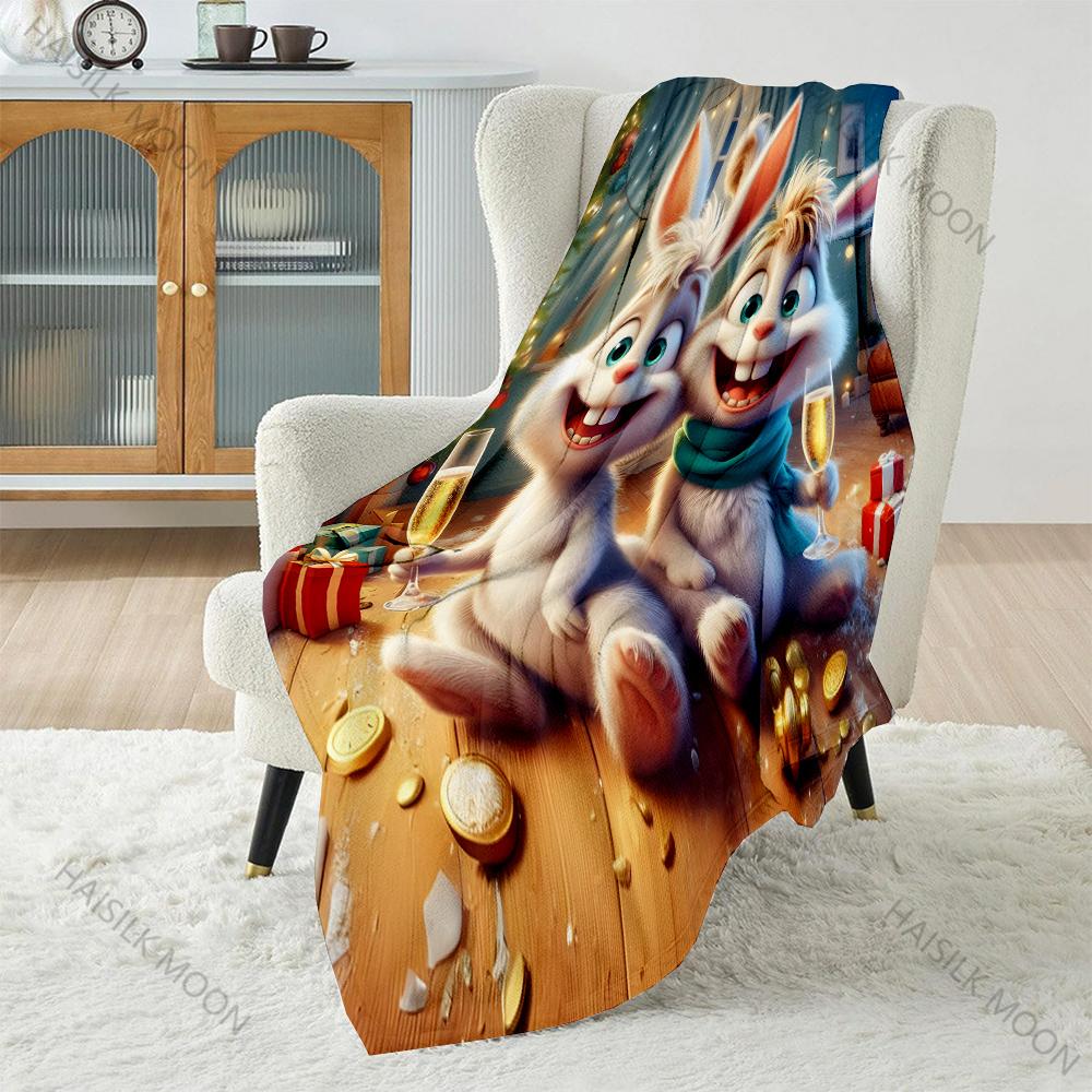 Festive Rabbits with Holiday Decor Pattern Blanket Flannel Material Soft Warm for All Seasons Home Outdoor Camping Picnics RV 75x90cm
Festive Rabbits with Holiday Decor Pattern Blanket Flannel Material Soft Warm for All Seasons Home Outdoor Camping Picnics RV 75x90cm