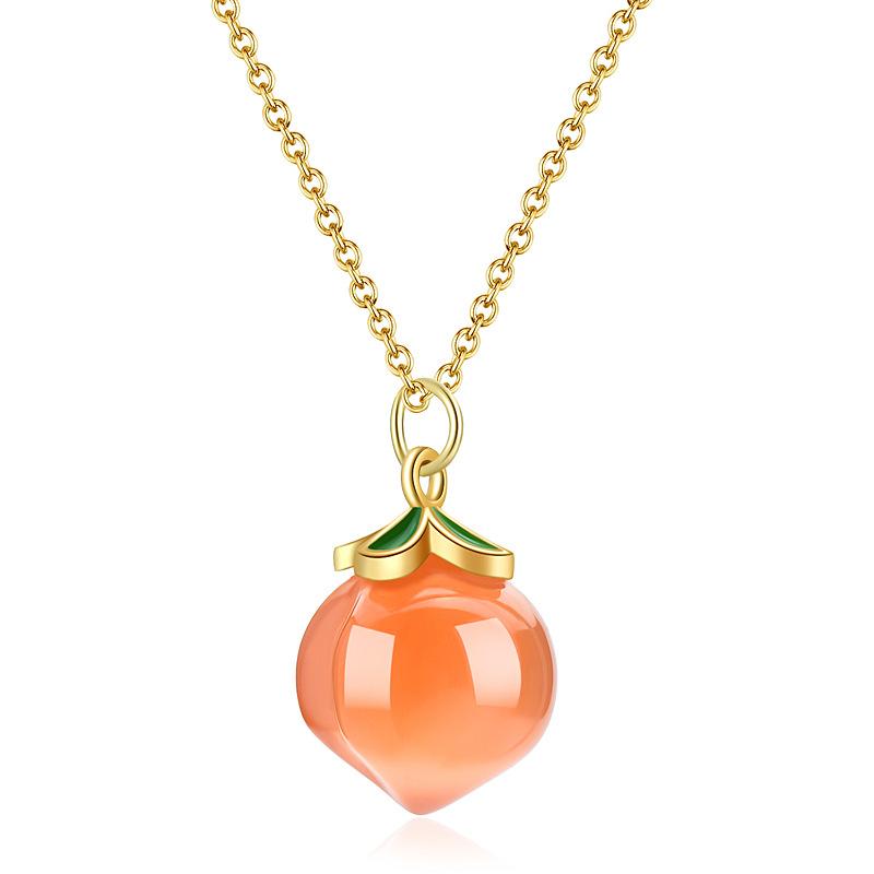 Fruit Fashionable Unisex Necklace In Vibrant Colors With Peach Pendant Crystal And золотий
Fruit Fashionable Unisex Necklace In Vibrant Colors With Peach Pendant Crystal And золотий