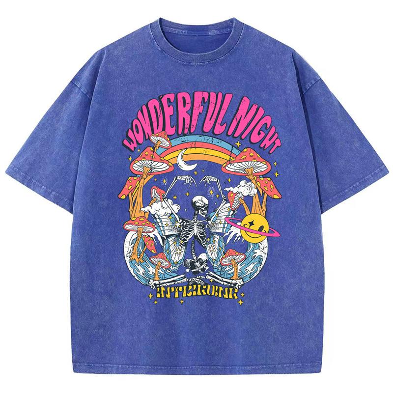 Wonderful Night Skeleton Butterfly Wave Print Women Washed T-Shirt Casual T Shirts Cotton Summer Clothes Short Sleeve S
Wonderful Night Skeleton Butterfly Wave Print Women Washed T-Shirt Casual T Shirts Cotton Summer Clothes Short Sleeve S