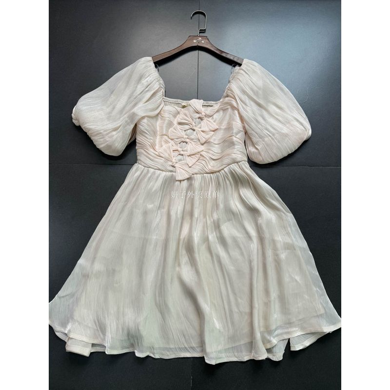 Export Single Entr **Fairy Classy Pearlescent Puff Sleeves Square Collar A- line Bows Princess Dress Dress Women Apricot Dress L
Export Single Entr **Fairy Classy Pearlescent Puff Sleeves Square Collar A- line Bows Princess Dress Dress Women Apricot Dress L