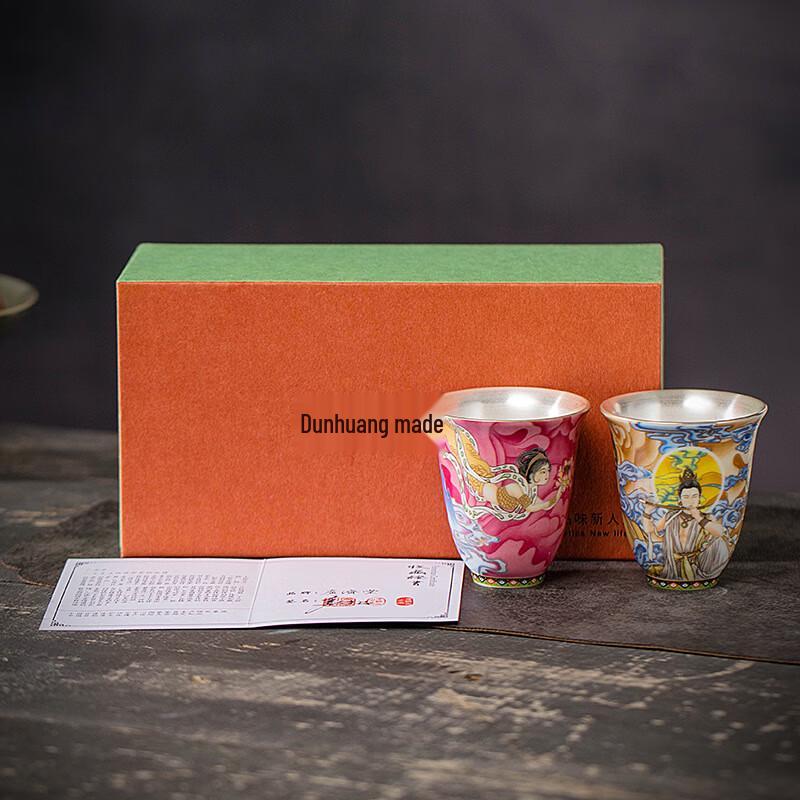 Dunhuang Enamel Silver Teacup Gift Set
Dunhuang Enamel Silver Teacup Gift Set
