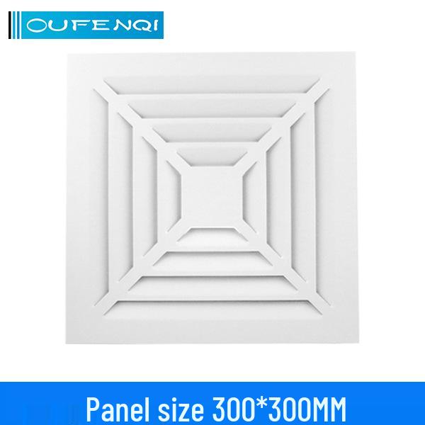 Square 300x300 Aluminum Ceiling Air Vent for AC and Exhaust Fan
Square 300x300 Aluminum Ceiling Air Vent for AC and Exhaust Fan