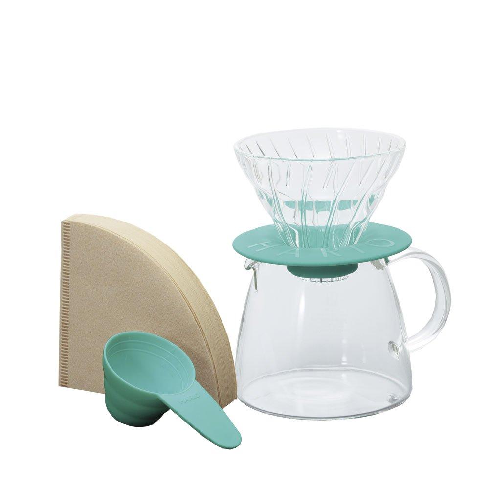 Стеклянная воронка для кофе HARIO V60 и кофейник Clair бирюзового цвета на 1-2 чашки VGS-3512-TC
Стеклянная воронка для кофе HARIO V60 и кофейник Clair бирюзового цвета на 1-2 чашки VGS-3512-TC