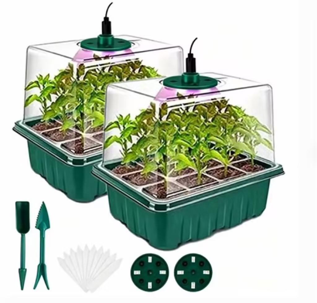Home Seed Starter Tray with Grow Light 2 Seed Germination Kits Dome Adjustable Humidity Seedling Tray for Gardening зелёный
Home Seed Starter Tray with Grow Light 2 Seed Germination Kits Dome Adjustable Humidity Seedling Tray for Gardening зелёный