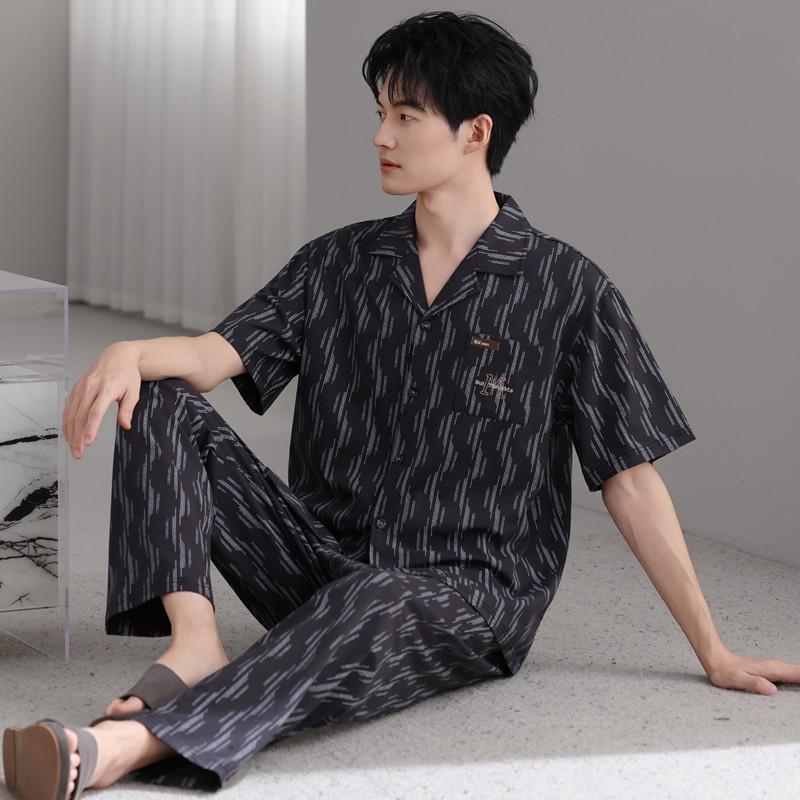 Men s Modal Cotton Summer Pajama Set - Short Sleeve, Long Pants, Casual & Comfortable Home Wear XL
Men s Modal Cotton Summer Pajama Set - Short Sleeve, Long Pants, Casual & Comfortable Home Wear XL