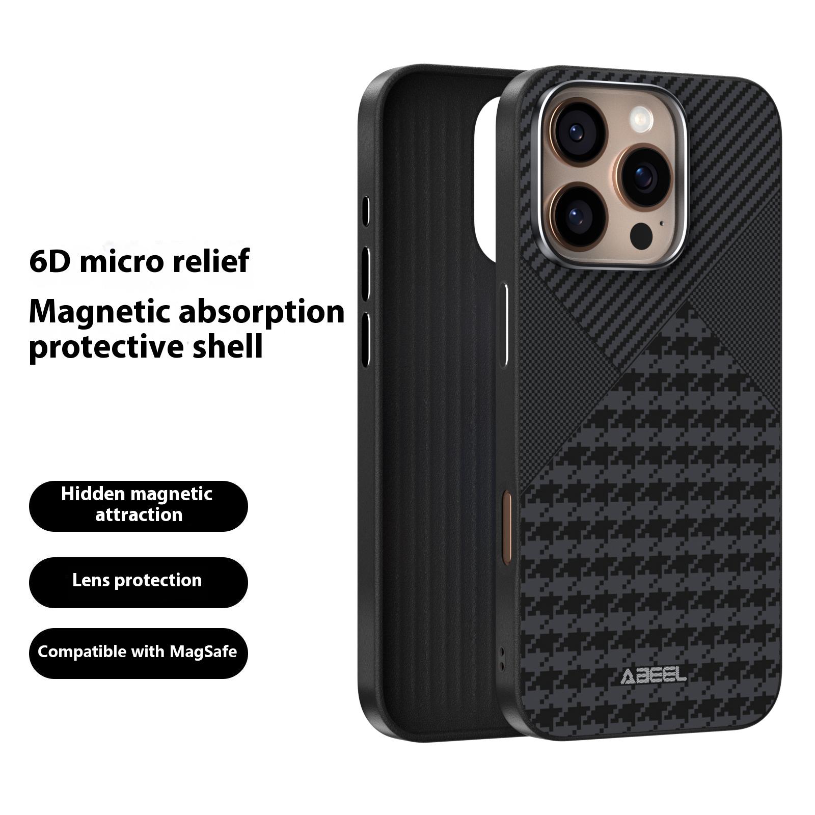 ABEEL For iPhone 16 Pro Case Compatible with MagSafe Micro-Embossing PC TPU Aluminum Alloy Leather Phone Cover As Shown A
ABEEL For iPhone 16 Pro Case Compatible with MagSafe Micro-Embossing PC TPU Aluminum Alloy Leather Phone Cover As Shown A