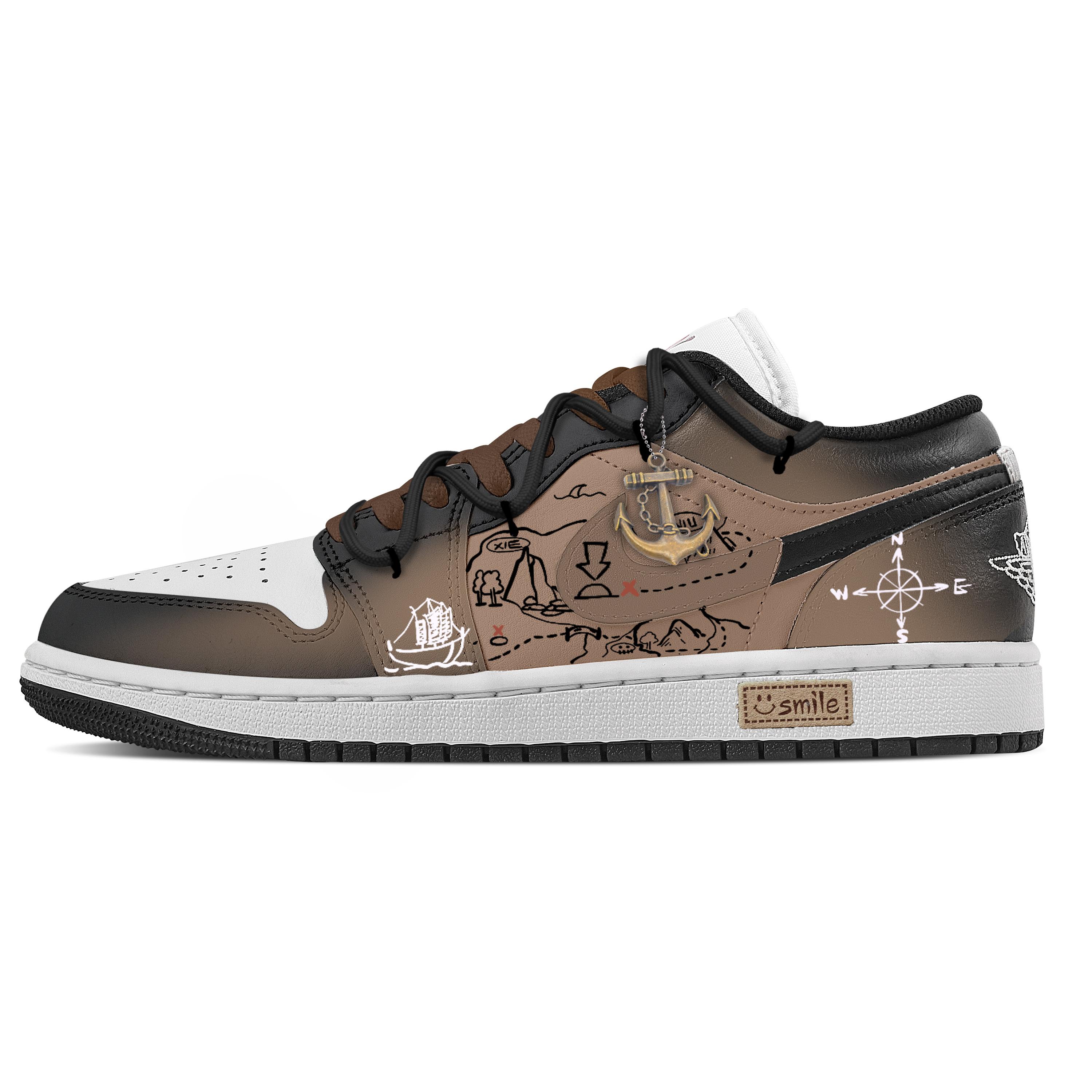 Jordan Air Jordan 1 Treasure Map Abrasion Resistant Low top Vintage Basketball Shoes Women s Black Brown DC0774-101(Team773-) 37.5
Jordan Air Jordan 1 Treasure Map Abrasion Resistant Low top Vintage Basketball Shoes Women s Black Brown DC0774-101(Team773-) 37.5