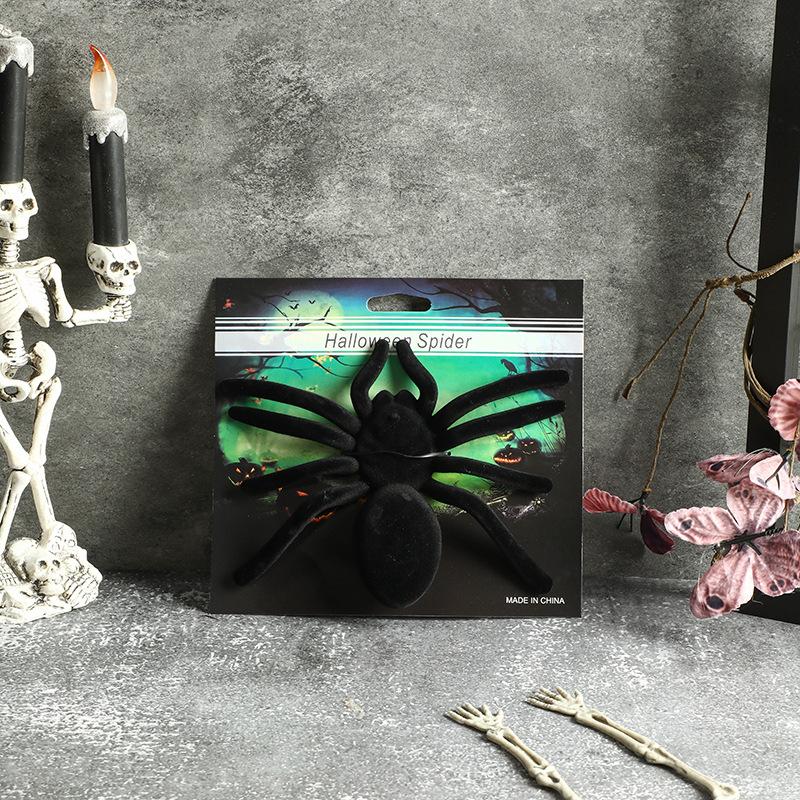 Black flocking spider props simulation trickster toys party haunted house bar KTV decorations Cosplay props Halloween
Black flocking spider props simulation trickster toys party haunted house bar KTV decorations Cosplay props Halloween