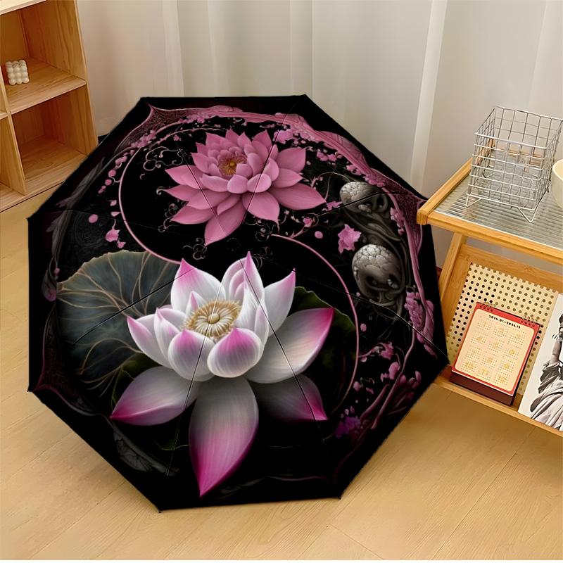 Lotus Nature Circle Printed umbrella windproof folding umbrella portable sun and rain umbrella suitable for gifting
Lotus Nature Circle Printed umbrella windproof folding umbrella portable sun and rain umbrella suitable for gifting