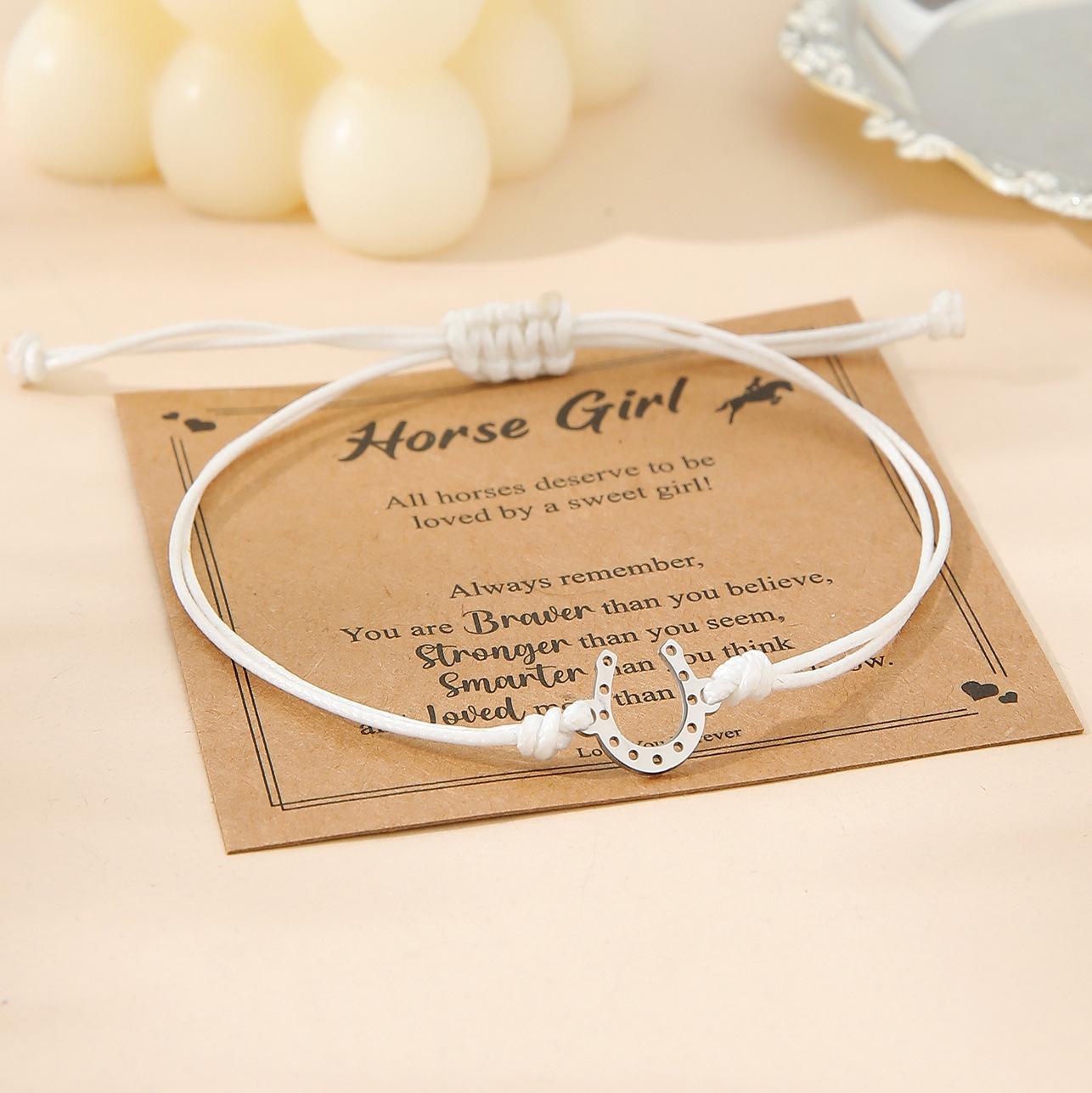 Handmade Horseshoe Knot Woven Wax Cord Card Paper Bracelet Women Vintage Rope Accessory
Handmade Horseshoe Knot Woven Wax Cord Card Paper Bracelet Women Vintage Rope Accessory