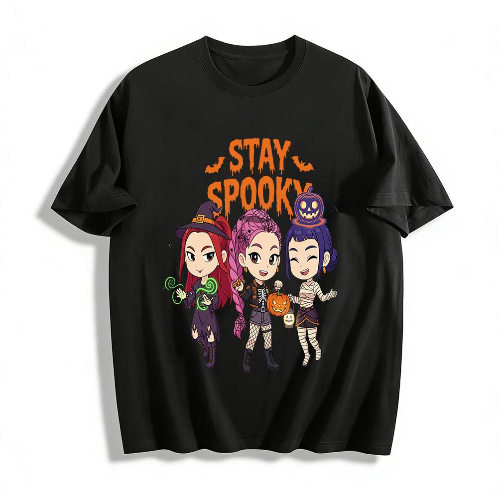 Halloween Stay Spooky Print Casual Top Unisex Festival Vibe Loose Long Sleeve T-Shirt Pure cotton T-shirt XXS
Halloween Stay Spooky Print Casual Top Unisex Festival Vibe Loose Long Sleeve T-Shirt Pure cotton T-shirt XXS