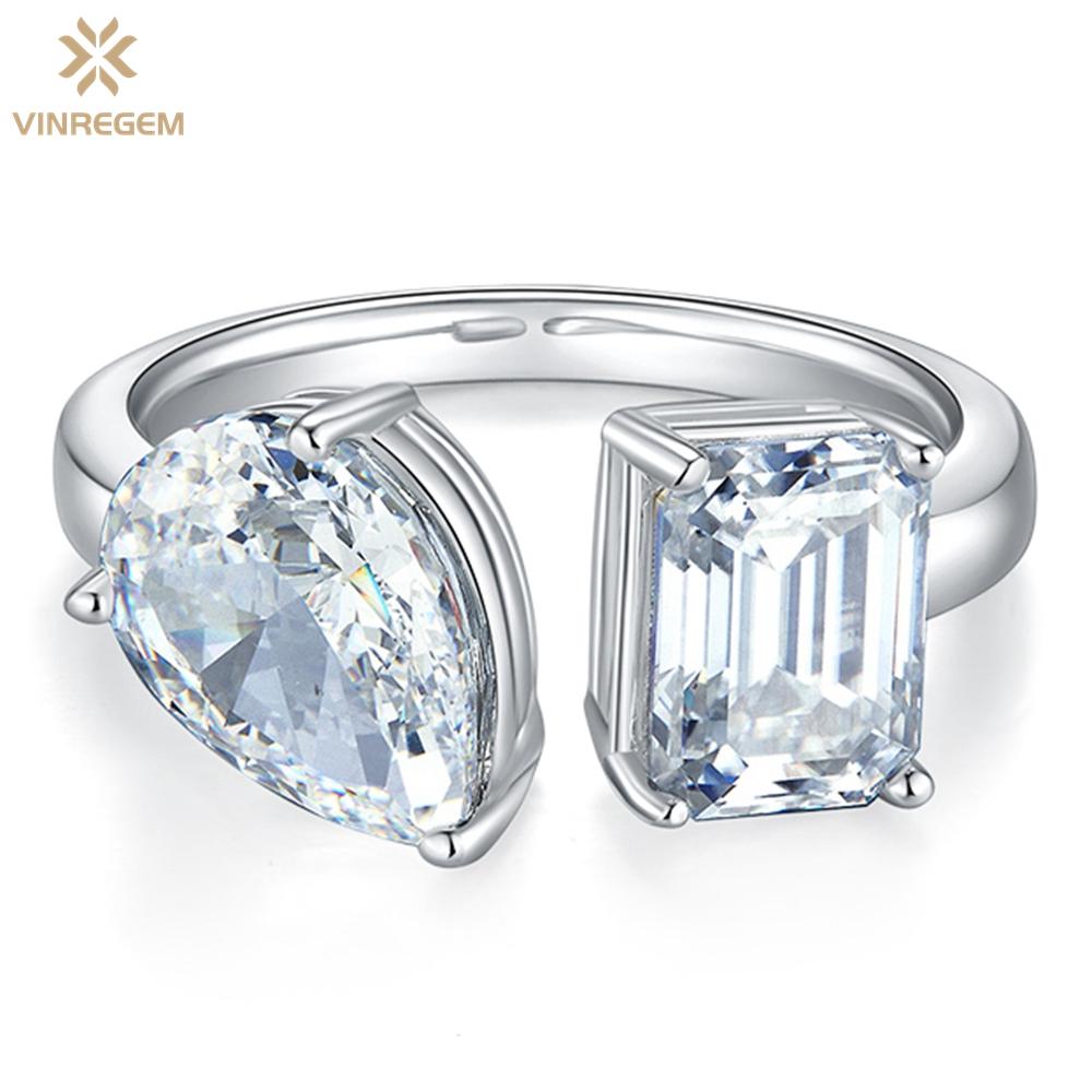 Vinregem 3EX VVS1 D Цвет Стерлингового Серебра 925 пробы грушевидной огранки 7*10 мм изумрудной огранки 6*8 мм 2CT настоящий муассанит с бриллиантами, прошедшими проверку, открытое кольцо для женщин, ювелирные изделия US 4.5 - US 5.3 белый
Vinregem 3EX VVS1 D Цвет Стерлингового Серебра 925 пробы грушевидной огранки 7*10 мм изумрудной огранки 6*8 мм 2CT настоящий муассанит с бриллиантами, прошедшими проверку, открытое кольцо для женщин, ювелирные изделия US 4.5 - US 5.3 белый