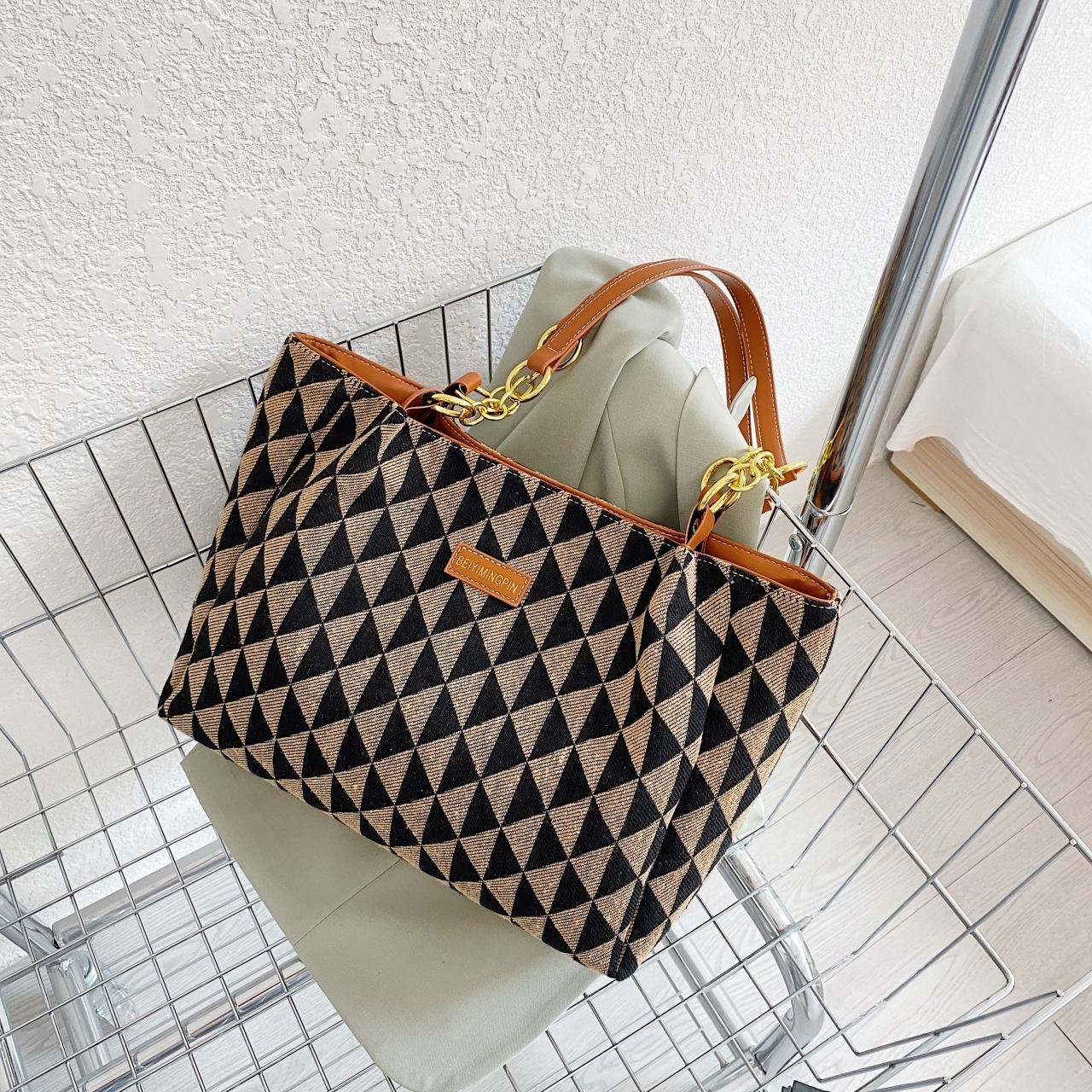 High-Capacity Retro Plaid Tote Bag - Casual European & American Style Handbag for Work & Commute
High-Capacity Retro Plaid Tote Bag - Casual European & American Style Handbag for Work & Commute