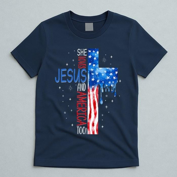 She Loves Jesus And America Too T-Shirt Unisex T-Shirt L
She Loves Jesus And America Too T-Shirt Unisex T-Shirt L