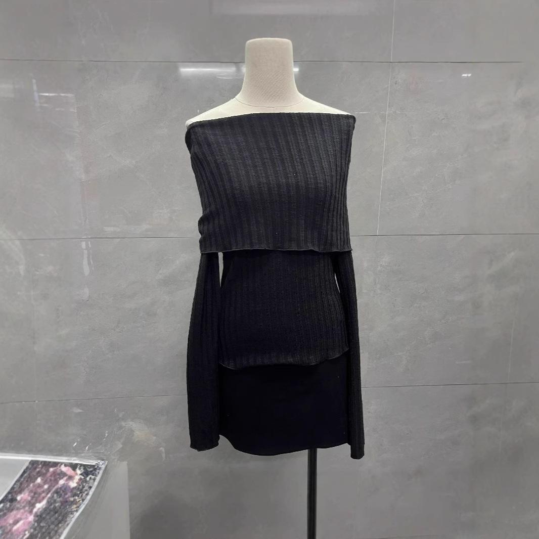 Американский Хай-стрит Облегающий Вязаный Пуловер с Открытыми Плечами: Элегантный топ на одно плечо с длинным рукавом, подчеркивающий талию, для женщин M (For ~105 jin)
Американский Хай-стрит Облегающий Вязаный Пуловер с Открытыми Плечами: Элегантный топ на одно плечо с длинным рукавом, подчеркивающий талию, для женщин M (For ~105 jin)