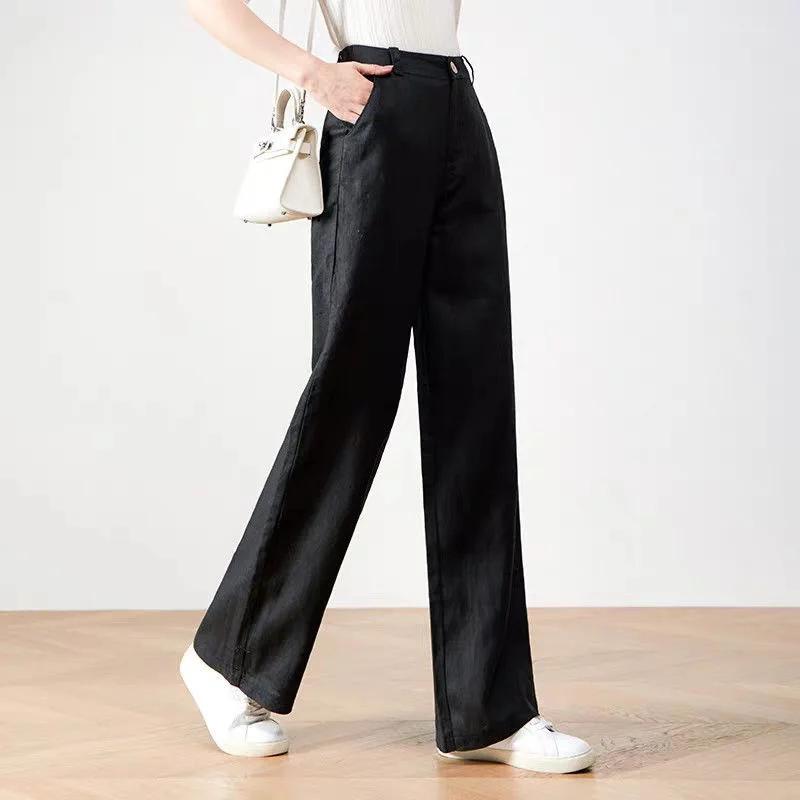 Fashion Casual Beach Baggy Cotton Linen Trousers Summer Elegant OL Straight Pants White/Beige/Black Wide Leg Pants Women S 40-45kg чорний
Fashion Casual Beach Baggy Cotton Linen Trousers Summer Elegant OL Straight Pants White/Beige/Black Wide Leg Pants Women S 40-45kg чорний