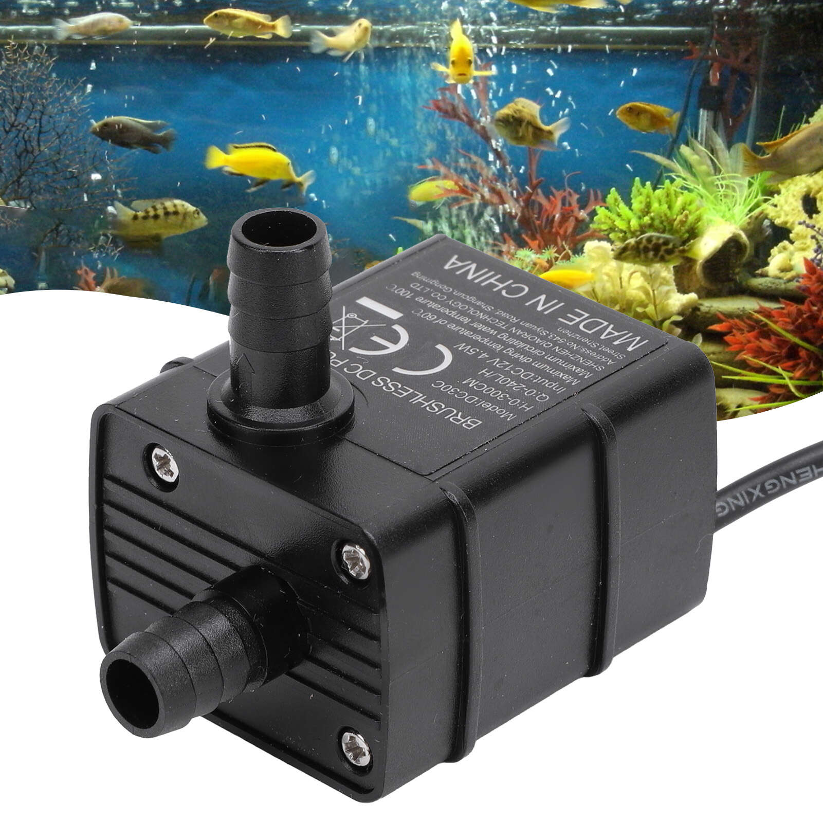 Micro Submersible Pump DC 12V 4.5W 240L/H 300cm Lift IP68 Brushless Water Fountain Pump with LED Indicator for Fish Tank Pond Aquarium
Micro Submersible Pump DC 12V 4.5W 240L/H 300cm Lift IP68 Brushless Water Fountain Pump with LED Indicator for Fish Tank Pond Aquarium