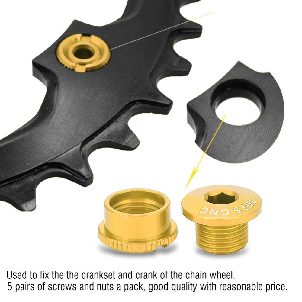 5 Pairs 7075 Aluminum Alloy Chainwheel Screws Lightweight Bike Crankset Screws Bike Repair золотий
5 Pairs 7075 Aluminum Alloy Chainwheel Screws Lightweight Bike Crankset Screws Bike Repair золотий