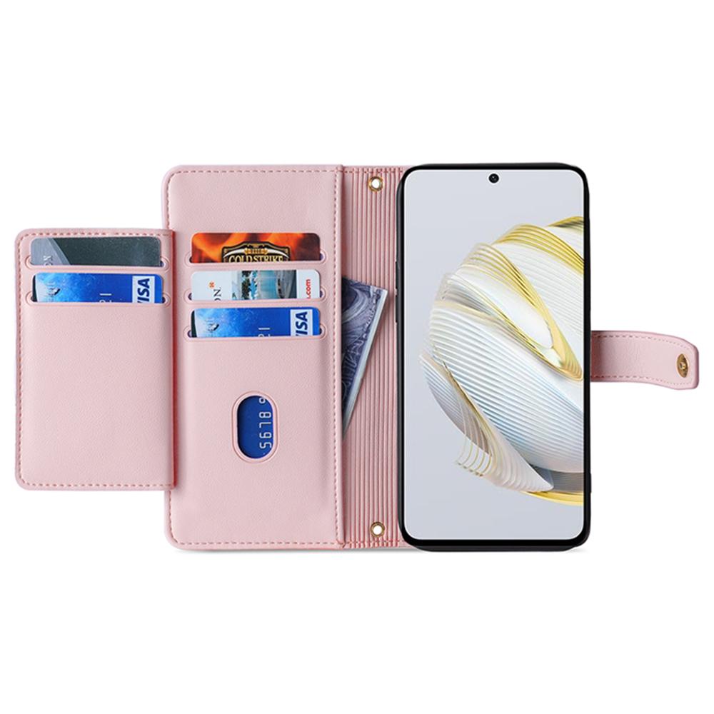 Wallet Cover for Huawei P60/P60 Pro Zipper Pocket Anti-Scratch Leather Phone Stand Case with 2 Straps Black
Wallet Cover for Huawei P60/P60 Pro Zipper Pocket Anti-Scratch Leather Phone Stand Case with 2 Straps Black
