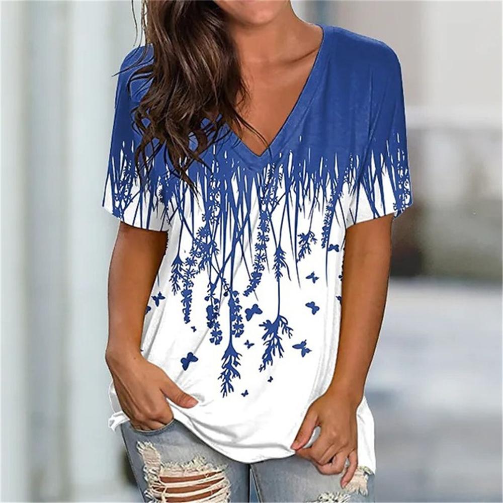 Summer Simple 3D Flower Print Women s Short Sleeveclothes Beautiful V Neck Short Sleeve T-Shirt Trendy Fashion Women s Streetwear 5XL
Summer Simple 3D Flower Print Women s Short Sleeveclothes Beautiful V Neck Short Sleeve T-Shirt Trendy Fashion Women s Streetwear 5XL