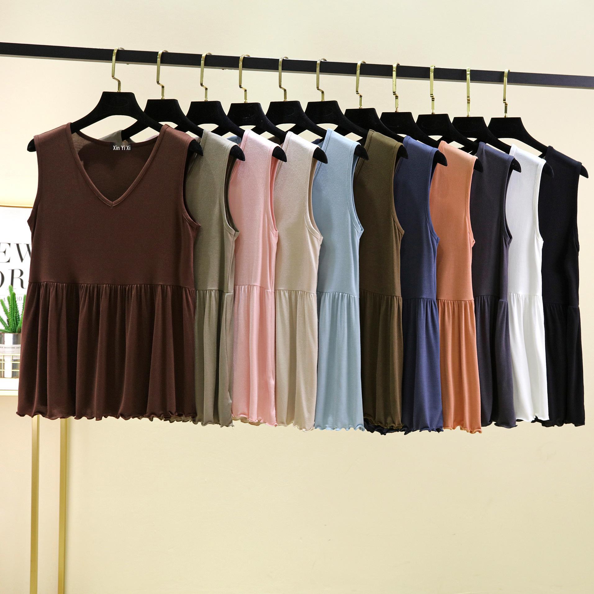 Women s Summer Modal V-Neck Tank Top - Plus Size Solid Color Slimming Undershirt L зелёный/кофейный
Women s Summer Modal V-Neck Tank Top - Plus Size Solid Color Slimming Undershirt L зелёный/кофейный