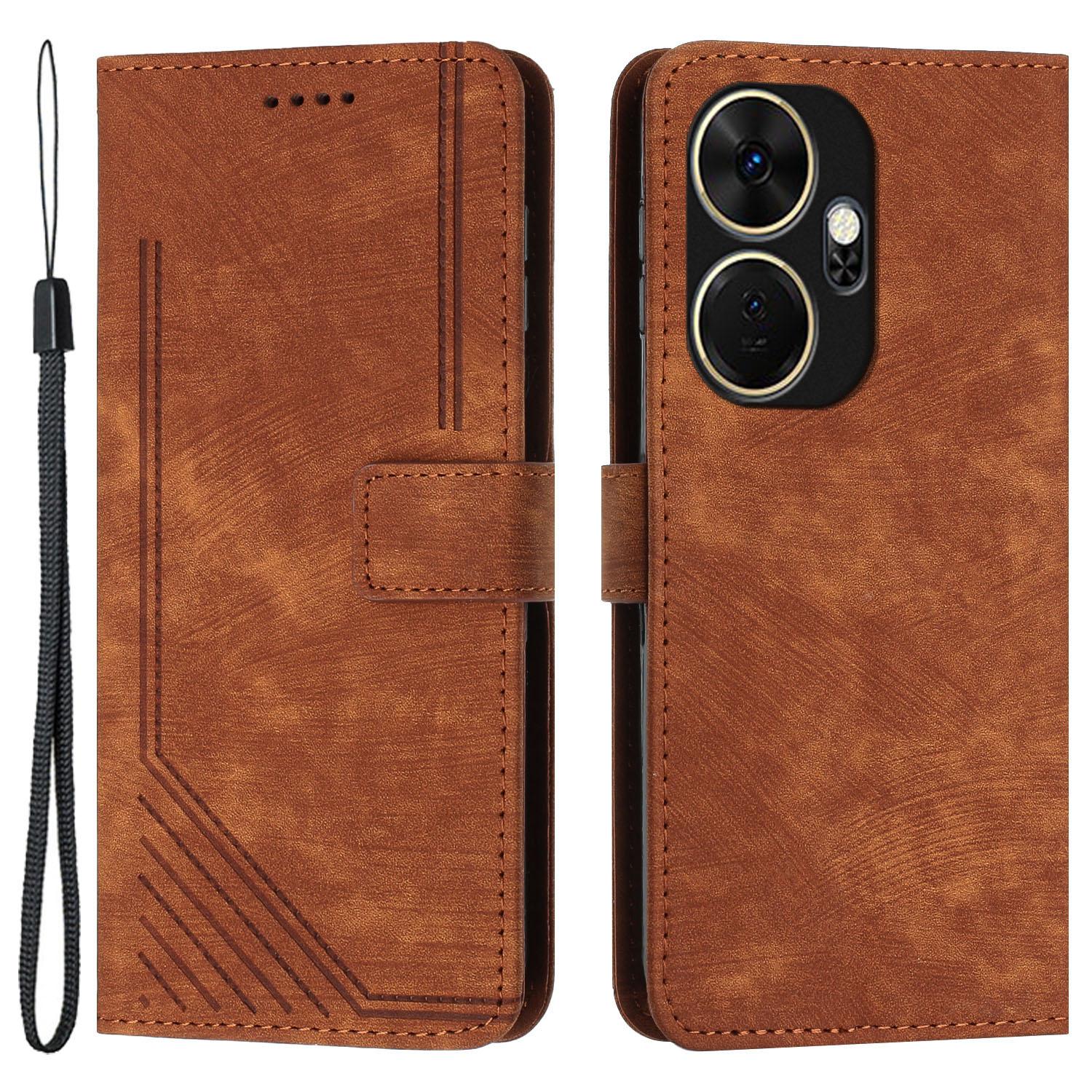 For itel P55+ Phone Case Lines Imprinted PU Leather Wallet Stand Cover Brown
For itel P55+ Phone Case Lines Imprinted PU Leather Wallet Stand Cover Brown