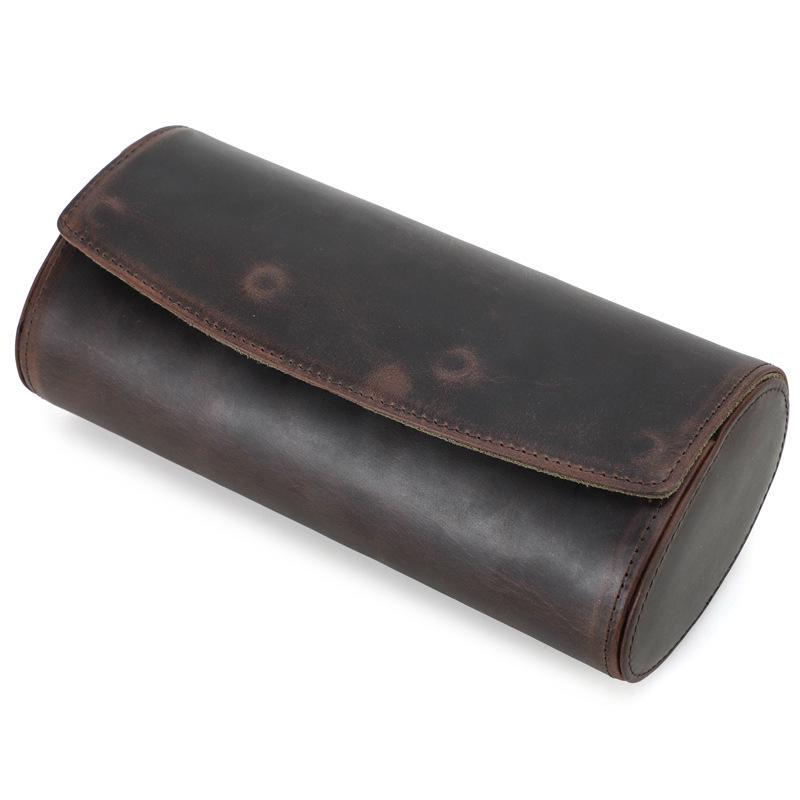 Handmade Genuine Leather Three-Slot Watch Storage Box
Handmade Genuine Leather Three-Slot Watch Storage Box