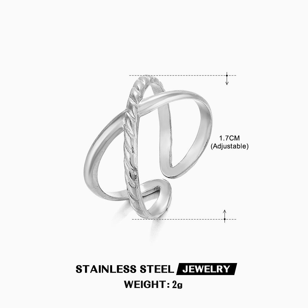 Popular Versatile Geometric Love Ring Stainless Steel Gold-Plated Open Rings For Women Zircon-Accessories resizable
Popular Versatile Geometric Love Ring Stainless Steel Gold-Plated Open Rings For Women Zircon-Accessories resizable