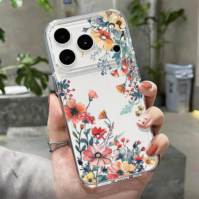 Transparent Flower Pattern Phone Case For iPhone 17e 17 16 15 14 13 Pro Max 17 16 Pro 16e 12 11 Clear Shockproof Soft Back Cover iPhone 11
Transparent Flower Pattern Phone Case For iPhone 17e 17 16 15 14 13 Pro Max 17 16 Pro 16e 12 11 Clear Shockproof Soft Back Cover iPhone 11