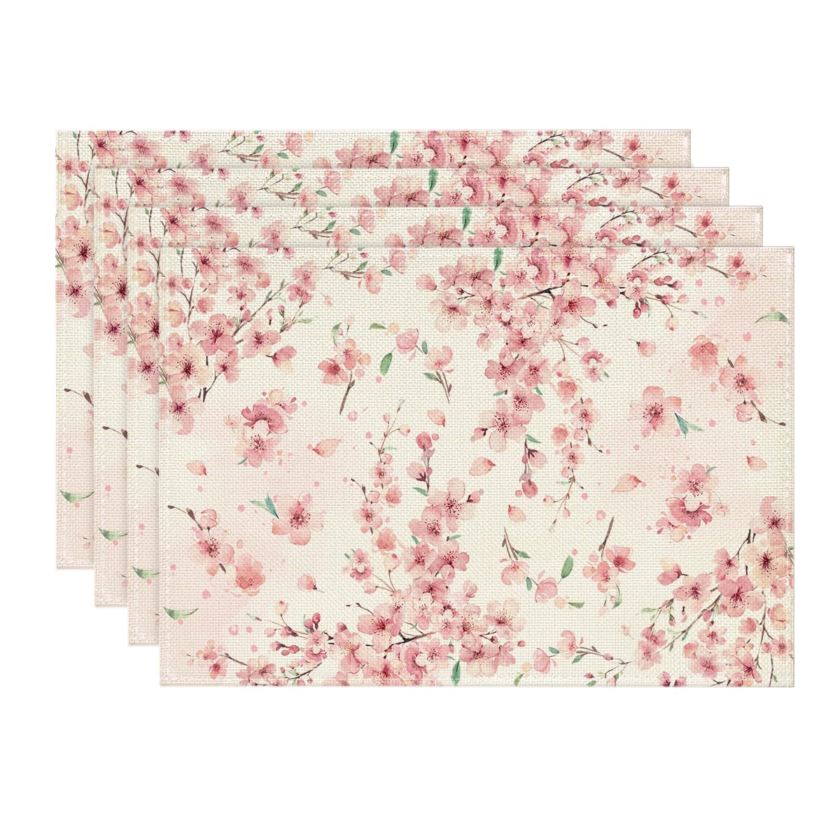 Floral Cherry Blossoms Branches Spring Placemats Set of 4, 12x18 Inch Seasonal Summer Table Mats for Party Kitchen Dining Decoration 12 x 18 , Rectangular 4 Pcs
Floral Cherry Blossoms Branches Spring Placemats Set of 4, 12x18 Inch Seasonal Summer Table Mats for Party Kitchen Dining Decoration 12 x 18 , Rectangular 4 Pcs