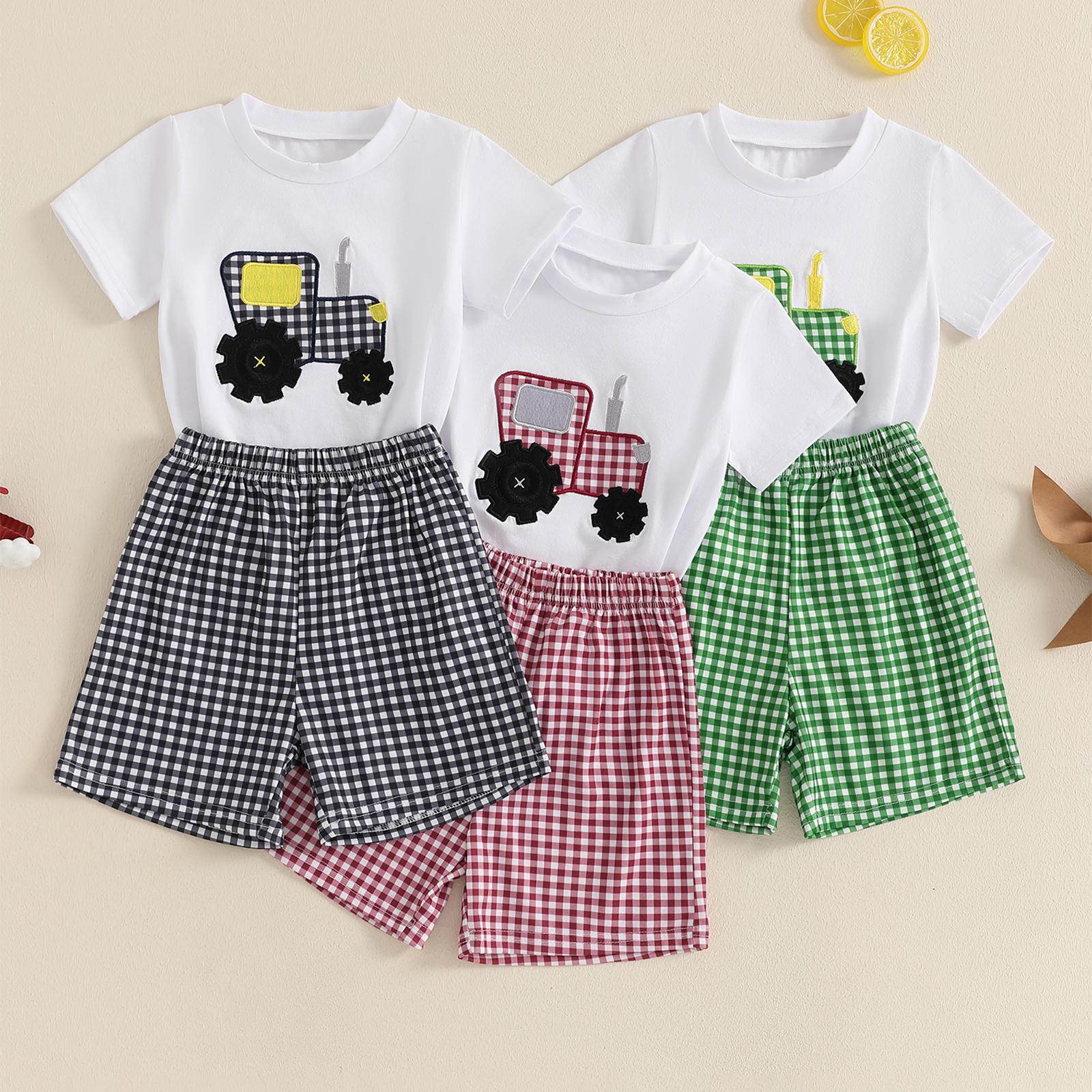 Baby Toddler Boy Shorts Set Tractor Embroidery Short Sleeve T-shirt Plaid Shorts 2 Pcs Summer Outfit 6-12 Months синій
Baby Toddler Boy Shorts Set Tractor Embroidery Short Sleeve T-shirt Plaid Shorts 2 Pcs Summer Outfit 6-12 Months синій