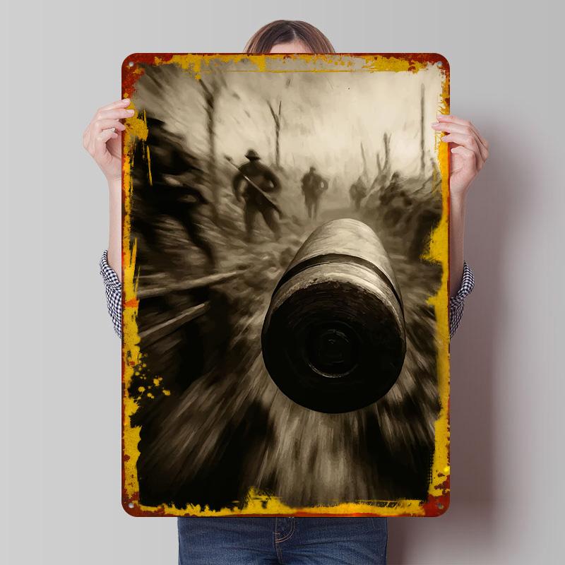 World War I Shell Metal Poster Customized Wall Art Retro Vintage Tinplate Signs for Office Decor Modern Home Decoration Luxury 7.9x11.8In(20x30cm)
World War I Shell Metal Poster Customized Wall Art Retro Vintage Tinplate Signs for Office Decor Modern Home Decoration Luxury 7.9x11.8In(20x30cm)