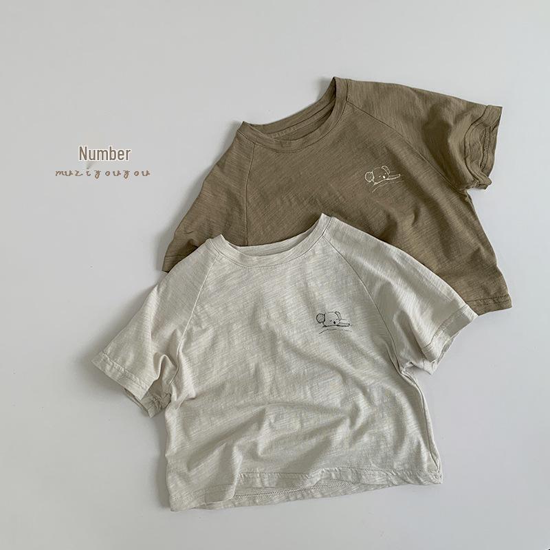 Kids Bamboo Cotton Short-Sleeve T-Shirt: Spring/Summer Korean Style, Trendy for Boys and Girls 90 cm
Kids Bamboo Cotton Short-Sleeve T-Shirt: Spring/Summer Korean Style, Trendy for Boys and Girls 90 cm