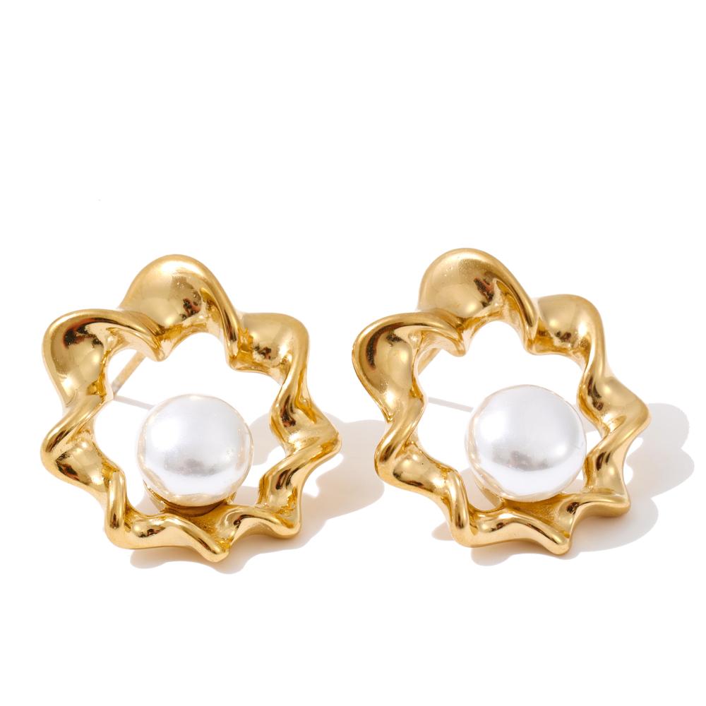 Yhpup Fashion Stainless Steel Simulated Pearls Flower Stud Earrings for Women Waterproof Trending Daily Exquisite Korean Jewelry
Yhpup Fashion Stainless Steel Simulated Pearls Flower Stud Earrings for Women Waterproof Trending Daily Exquisite Korean Jewelry
