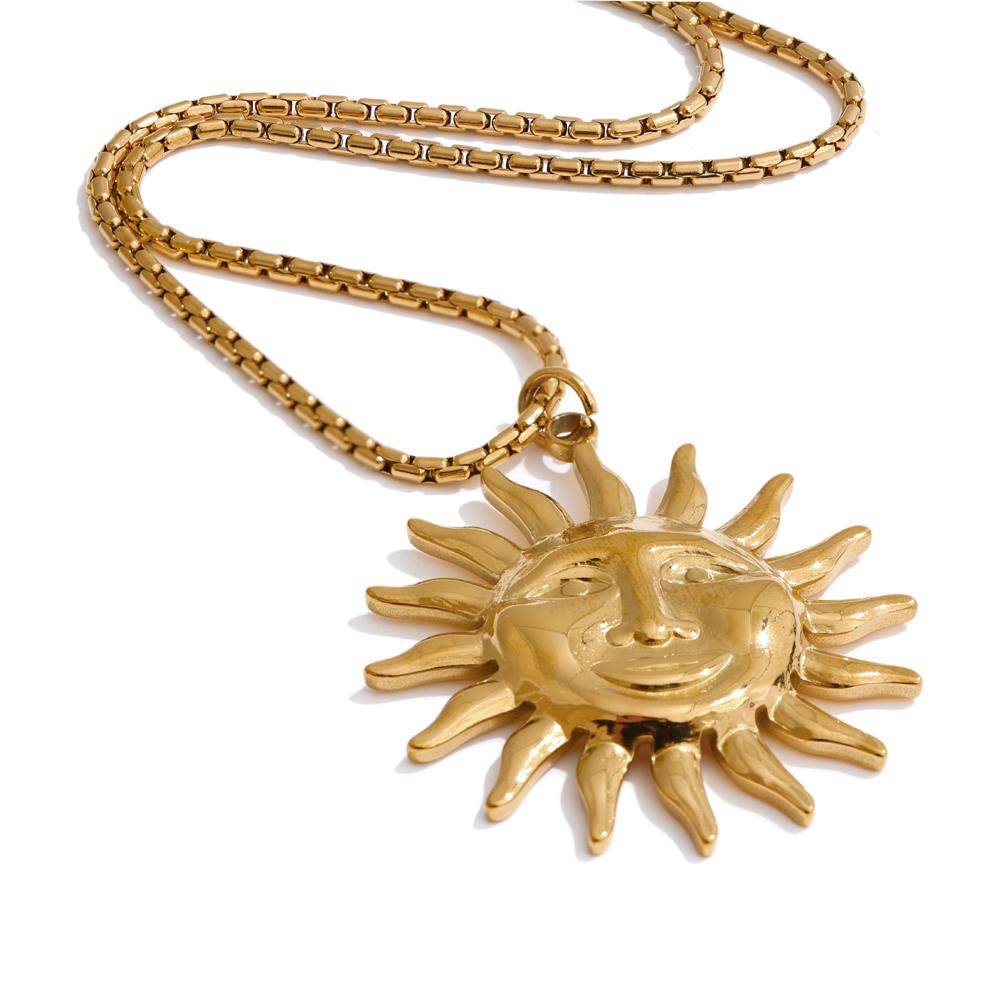 Yhpup 2 Style Sun Heart Pendant Necklace Stainless Steel 18K Gold Color PVD Plated Tarnish Resistant Jewelry Accessory for Women
Yhpup 2 Style Sun Heart Pendant Necklace Stainless Steel 18K Gold Color PVD Plated Tarnish Resistant Jewelry Accessory for Women