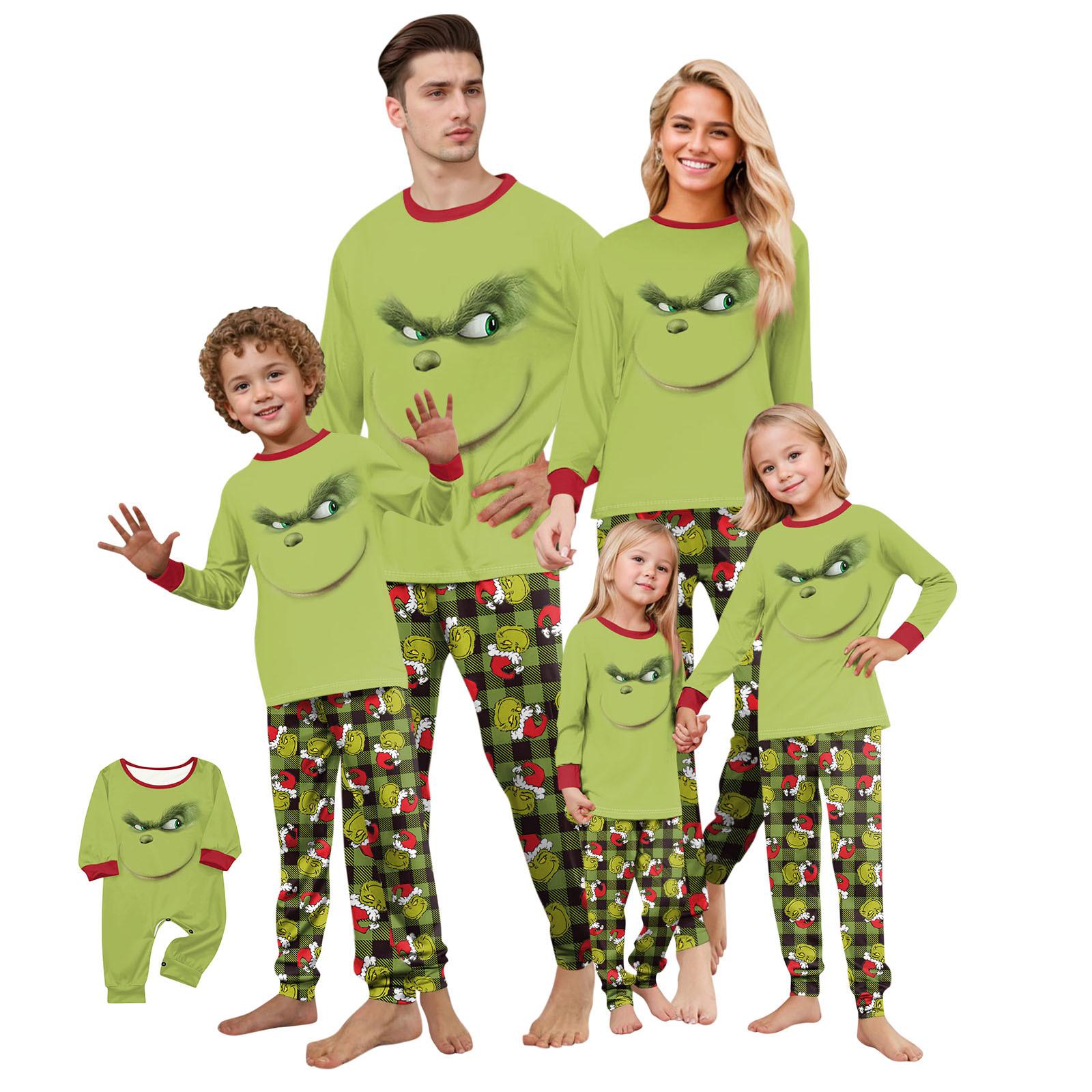 Рождественский принт милый семейный комплект пижамы, домашняя одежда, семейный комплект топ с длинным рукавом и штаны комплект 
Рождественский принт милый семейный комплект пижамы, домашняя одежда, семейный комплект топ с длинным рукавом и штаны комплект