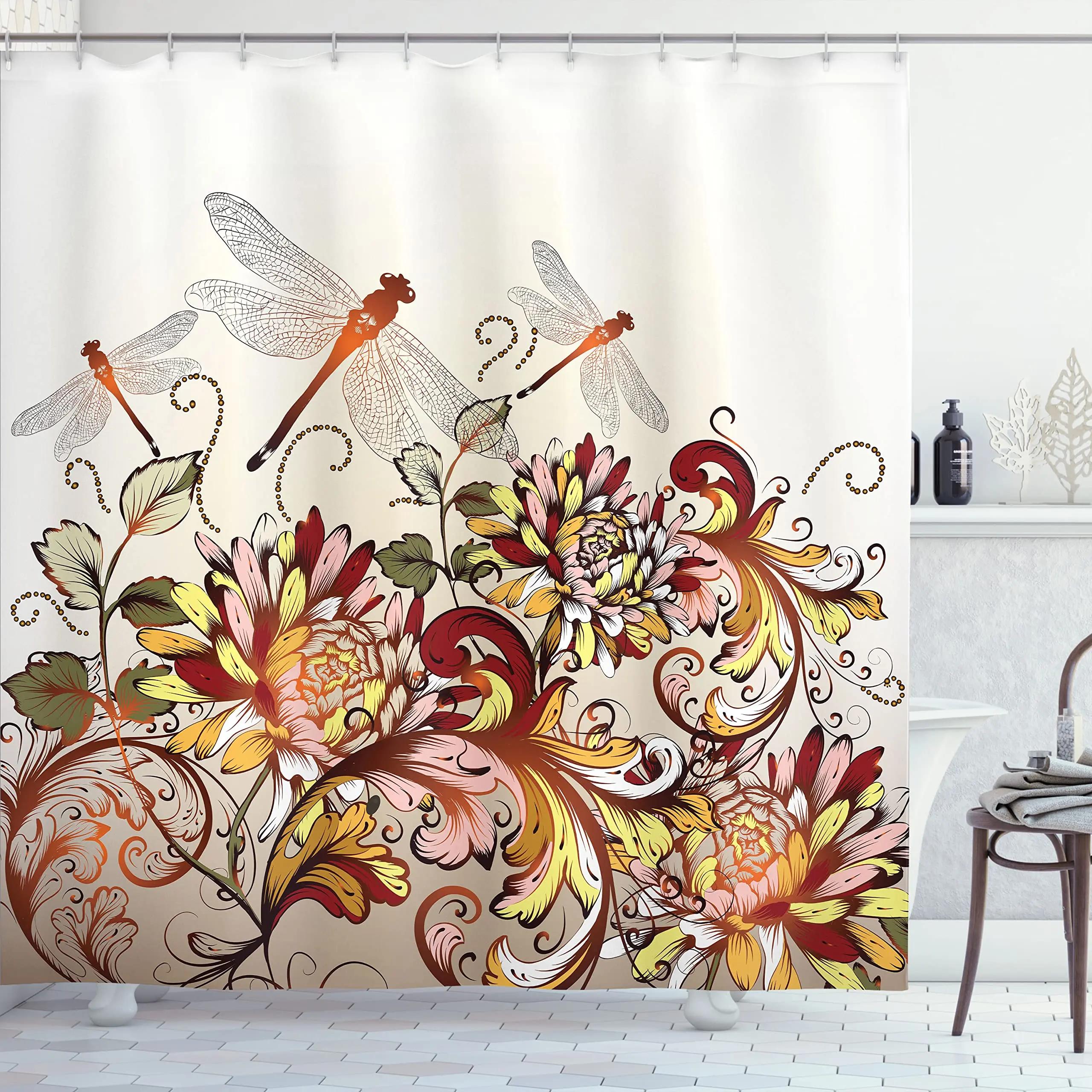 Boho Style Plants Dragonfly Illustration Shower Curtain Wildflowers Floral Printed Bathroom Decorative Bathtub Waterproof Screen W60H190(CM)-1 Pcs
Boho Style Plants Dragonfly Illustration Shower Curtain Wildflowers Floral Printed Bathroom Decorative Bathtub Waterproof Screen W60H190(CM)-1 Pcs