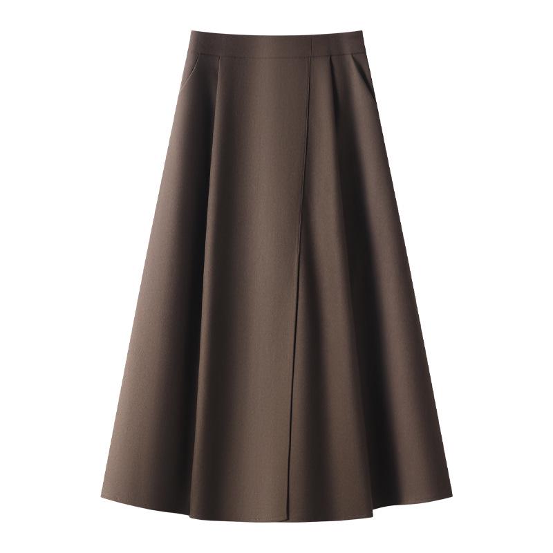2024 Women s Wool Blend Midi Skirt: Coffee Color, A-Line, Loose Fit, Autumn/Winter Style, Draped Design. Small
2024 Women s Wool Blend Midi Skirt: Coffee Color, A-Line, Loose Fit, Autumn/Winter Style, Draped Design. Small