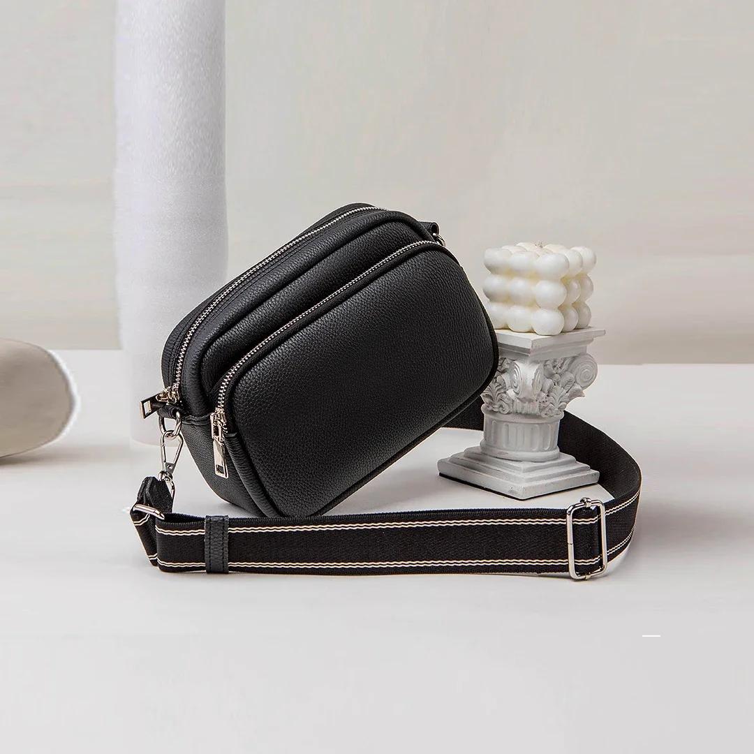 Новая маленькая квадратная сумка с узором личи, удобная плетеная сумка с широким плечевым ремнем, маленькая сумка на одно плечо, сумка через плечо