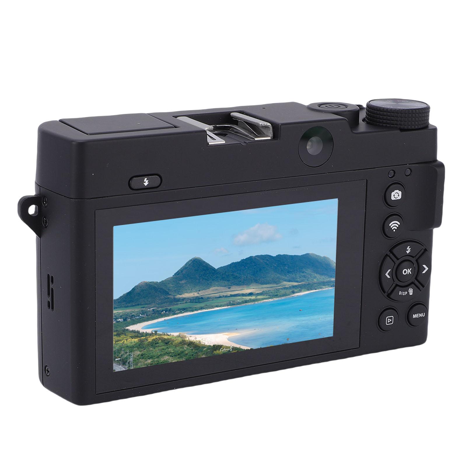 WIFI Digital Camera 5K 75MP 18x Zoom Camera with Dual Lens Flash Fill Light Microphone for Selfie Home Photography Black чорний
WIFI Digital Camera 5K 75MP 18x Zoom Camera with Dual Lens Flash Fill Light Microphone for Selfie Home Photography Black чорний
