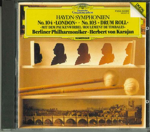 CD BERLINER PHILHARMONIKER / KARAJAN - Haidn Symphonien Nr.103 Mit Dem Pau F35A50085 POLYDOR 1982 Japan Classical Used
CD BERLINER PHILHARMONIKER / KARAJAN - Haidn Symphonien Nr.103 Mit Dem Pau F35A50085 POLYDOR 1982 Japan Classical Used