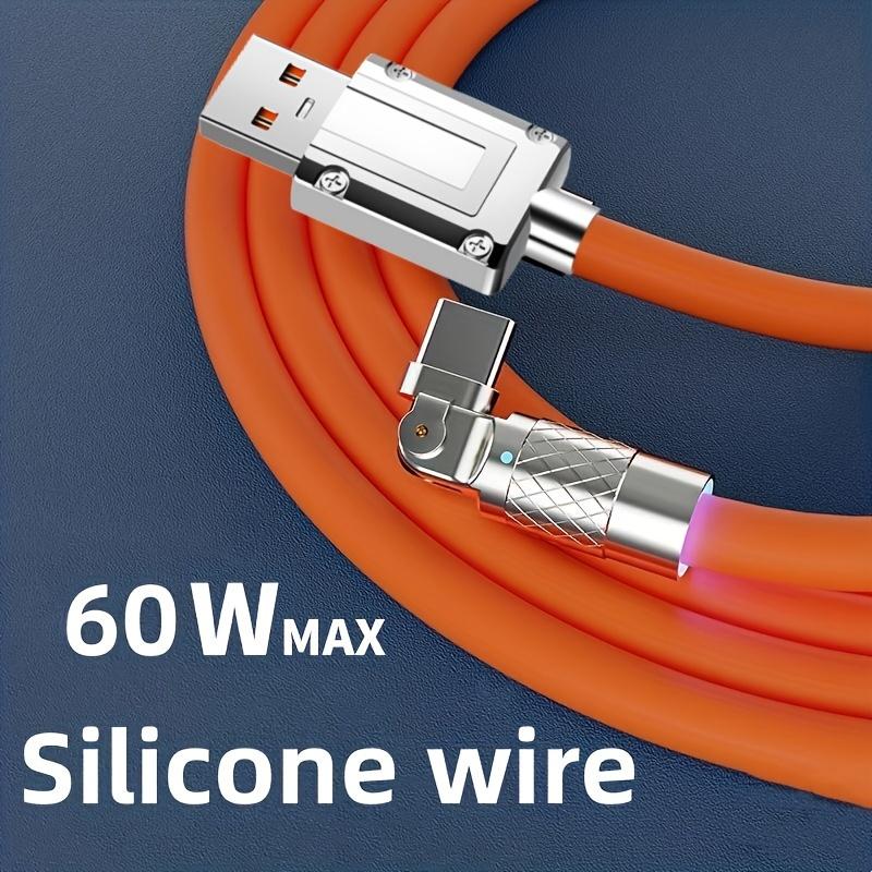 Zinc Alloy 180 ° Rotation Data Cable, 6A Fast Charging Silicone USB Data Cable For Micro
Zinc Alloy 180 ° Rotation Data Cable, 6A Fast Charging Silicone USB Data Cable For Micro