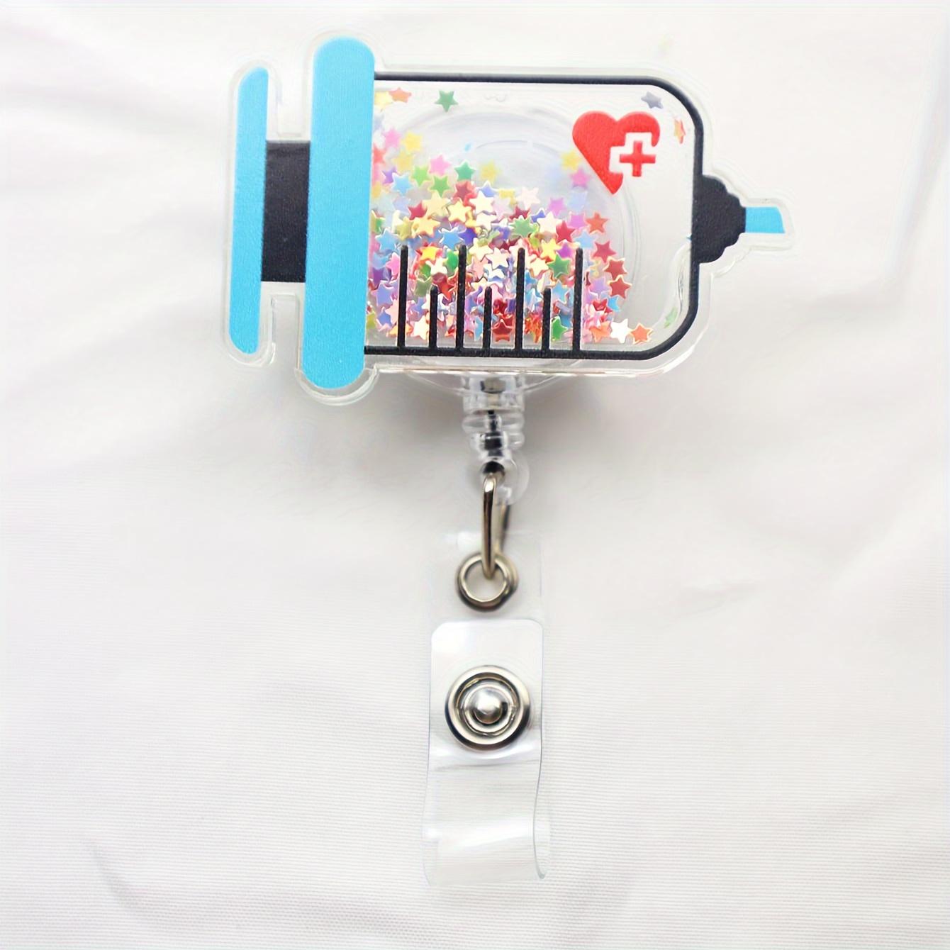 1pc Glitter Sequins Acrylic Nurse Badge Reel | Retractable ID Holder for Professionals, Office Workers - Stethoscope, Syringe, Pills Designs
1pc Glitter Sequins Acrylic Nurse Badge Reel | Retractable ID Holder for Professionals, Office Workers - Stethoscope, Syringe, Pills Designs