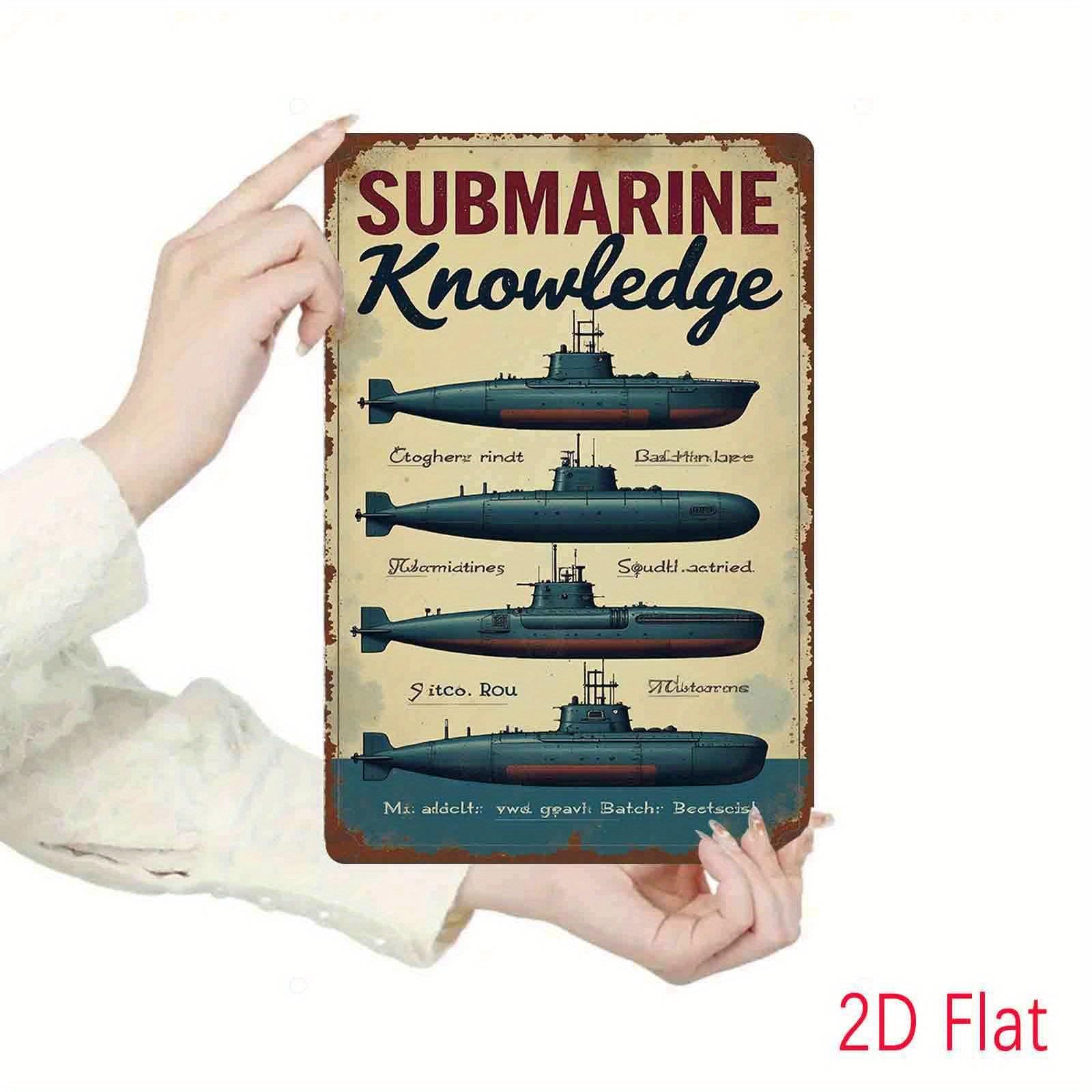 Submarine Knowledge Tin Sign Waterproof Durable Metal Wall Art Nautical Decor for Cafe Garden Bathroom Garage Unique 20x30cm(7.8x11.8inch)
Submarine Knowledge Tin Sign Waterproof Durable Metal Wall Art Nautical Decor for Cafe Garden Bathroom Garage Unique 20x30cm(7.8x11.8inch)