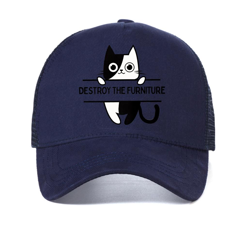 Destroy The Furniture Printed Graphic baseball cap for Men Women Summer Anarchy Streetwear hip hop hat summer mesh trucker hats Adjustable темно-синього кольору
Destroy The Furniture Printed Graphic baseball cap for Men Women Summer Anarchy Streetwear hip hop hat summer mesh trucker hats Adjustable темно-синього кольору